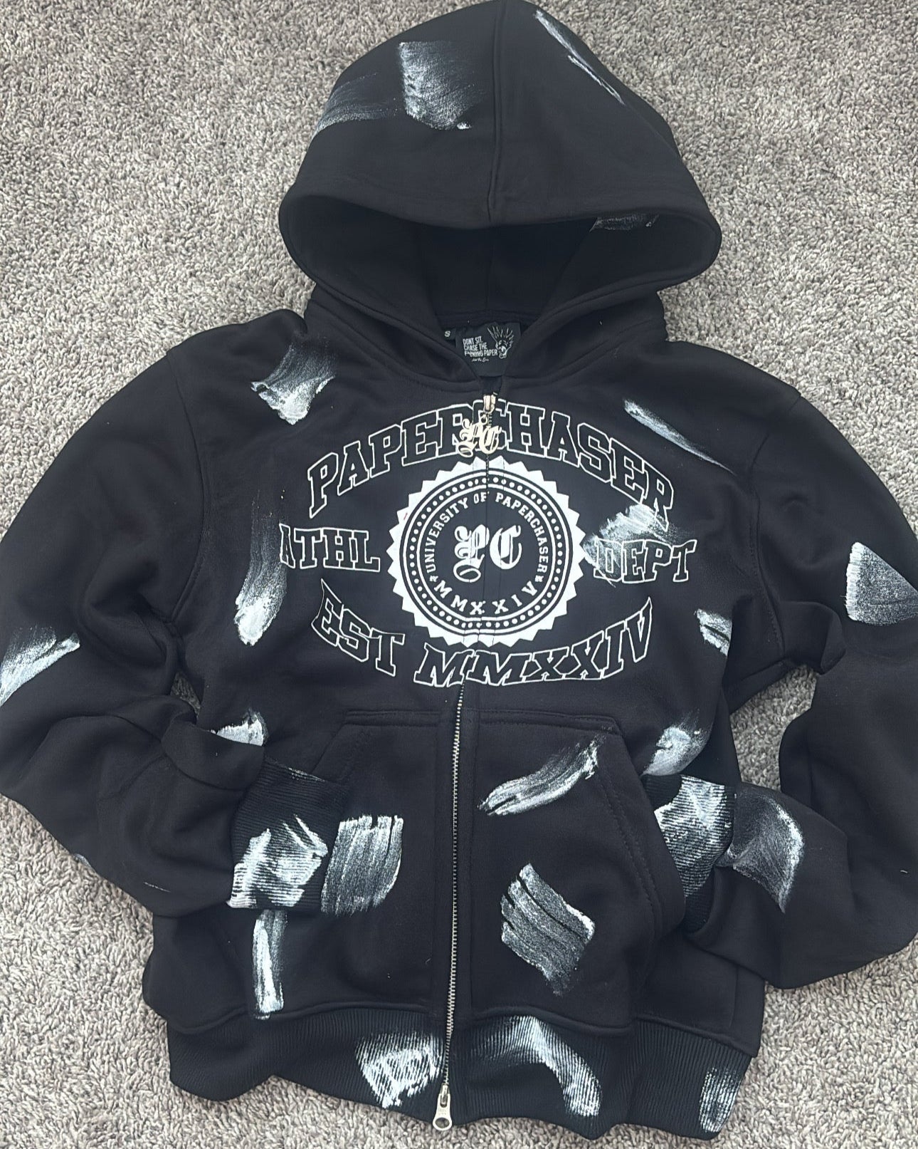 PAINTED COLLEGE ZIP-UP