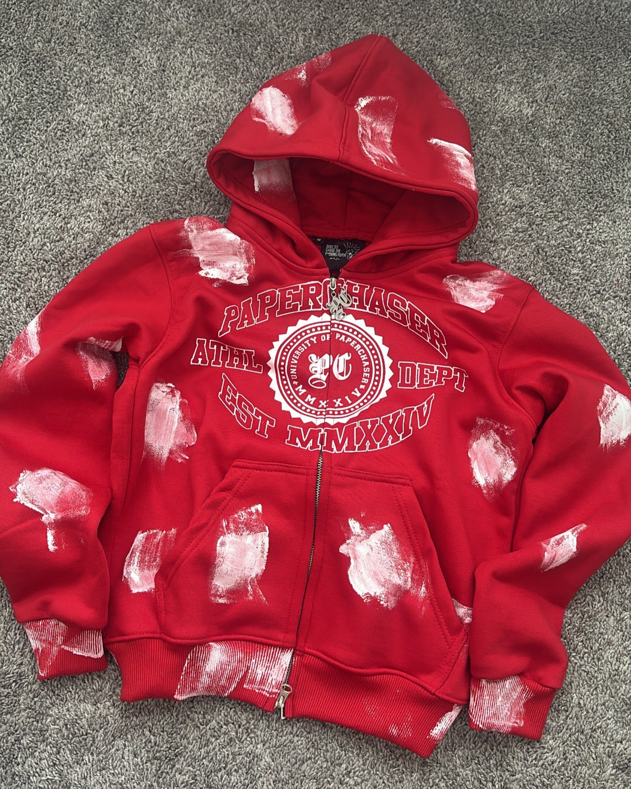 PAINTED COLLEGE ZIP-UP